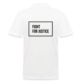 Fight for justice - Men's Polo Shirt - white - Back - Kai (181cm)