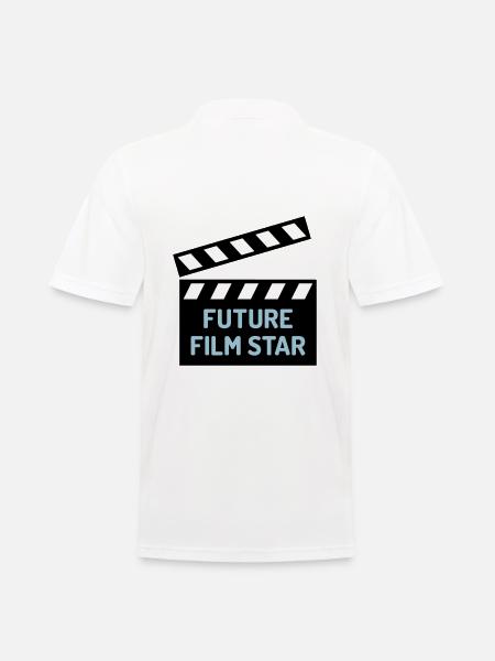 ★ Couleurs de conception modifiables ★ Future star de cinéma - Polo Homme - blanc