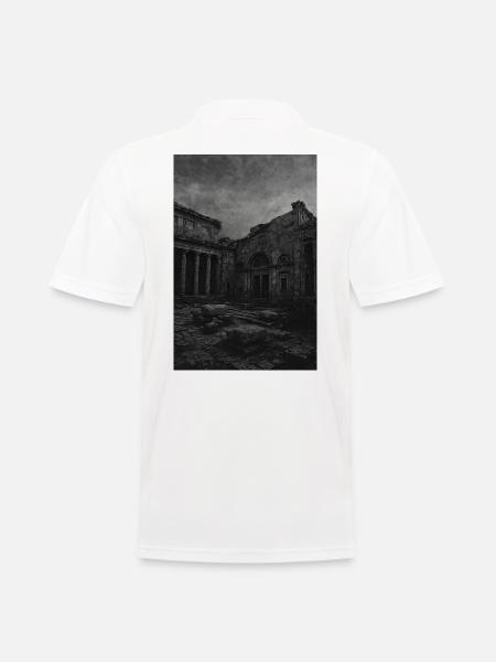 Monochrome Ruine im Verfall - Männer Poloshirt - Weiß
