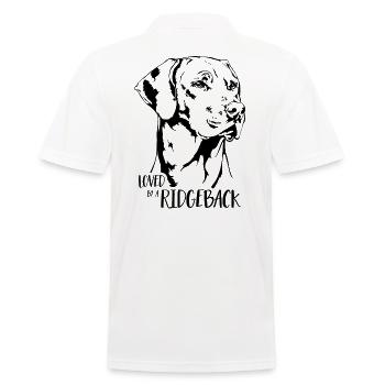 Aimé par un chien Ridgeback Rhodesian Ridgeback - Polo Homme - blanc - Dos - Kai (181cm)