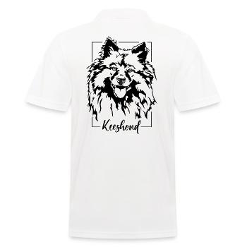 Keeshond Dog Portrait Dog Dogs Wilsigns - Men's Polo Shirt - white - Back - Kai (181cm)