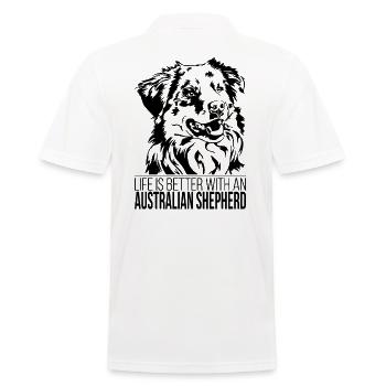 Les chiens de berger australiens disent les saules australiens - Polo Homme - blanc - Dos - Kai (181cm)