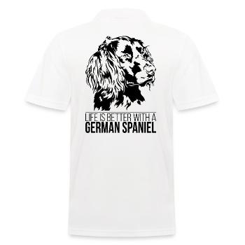 La vie de l’épagneul allemand est meilleure Dog Dog Wilsigns - Polo Homme - blanc - Dos - Kai (181cm)