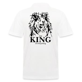 Langhaar Collie King of everything Hunde Wilsigns - Männer Poloshirt - Weiß - Hinten - Kai (181cm)