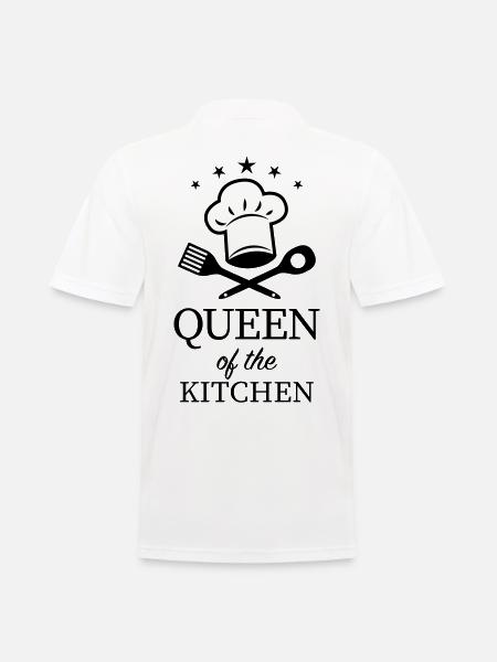 14 Queen of the Kitchen Kochmütze Kochlöffel - Männer Poloshirt - Weiß