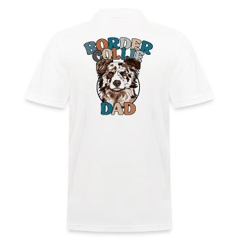 Merle Border Collie Dad Hunde Vatertag Wilsigns - Männer Poloshirt - Weiß - Hinten - Kai (181cm)