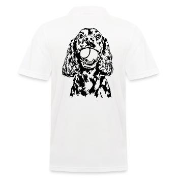 Cocker Spaniel Dog Dog Wilsigns - Men's Polo Shirt - white - Back - Kai (181cm)