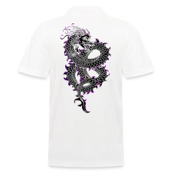 Chinese dragon Long - Men's Polo Shirt - white - Back - Kai (181cm)