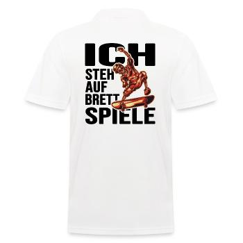 skate sk8 skateboarder halfpipe - Männer Poloshirt - Weiß - Hinten - Kai (181cm)