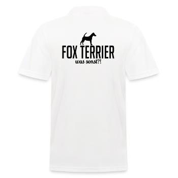 Kurzhaar FOX TERRIER was sonst Spruch Wilsigns - Männer Poloshirt - Weiß - Hinten - Kai (181cm)