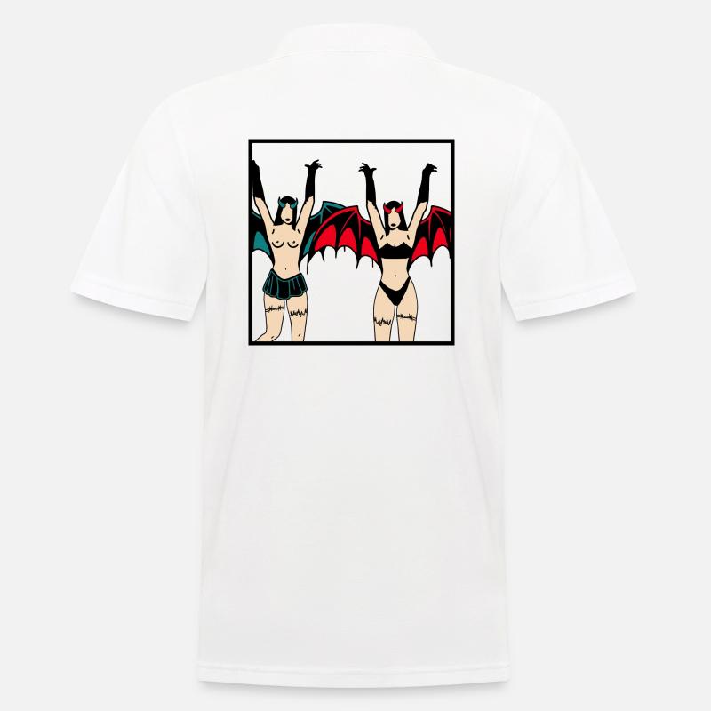 Teufel - Männer Poloshirt - Weiß