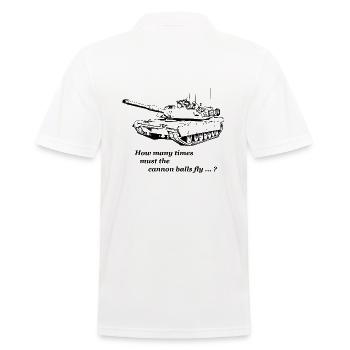 Dylan - Cannon balls - Men's Polo Shirt - white - Back - Kai (181cm)