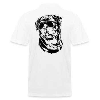 ROTTWEILER cool sunglasses dog dogs Wilsigns - Men's Polo Shirt - white - Back - Kai (181cm)