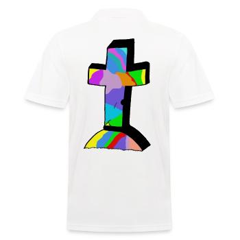croix colorée colorée Croix Jésus Dieu - Polo Homme - blanc - Dos - Kai (181cm)
