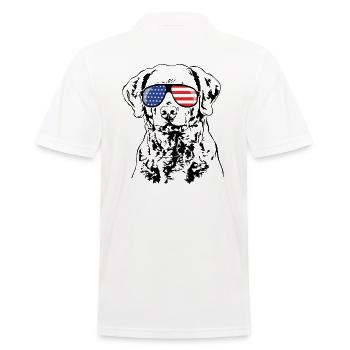 CHESAPEAKE BAY RETRIEVER America Flag Goggles Dog - Polo Homme - blanc - Dos - Kai (181cm)
