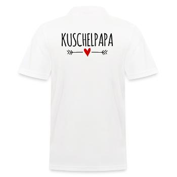 Bester liebster Papa kuscheln Teddybär Kuschelbär - Männer Poloshirt - Weiß - Hinten - Kai (181cm)