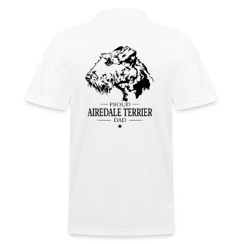 Airedale Terrier Dad Hunde Hund Wilsigns - Männer Poloshirt - Weiß - Hinten - Kai (181cm)
