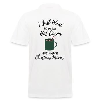 Je veux juste du chocolat chaud et regarder le film de Noël - Polo Homme - blanc - Dos - Kai (181cm)