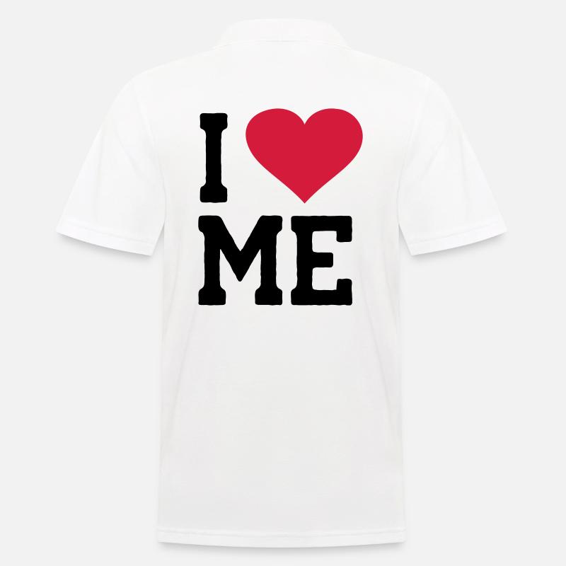I Love me - Männer Poloshirt - Weiß
