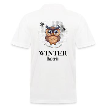 Winterbaden Winterbaderin Winterschwimmen - Männer Poloshirt - Weiß - Hinten - Kai (181cm)