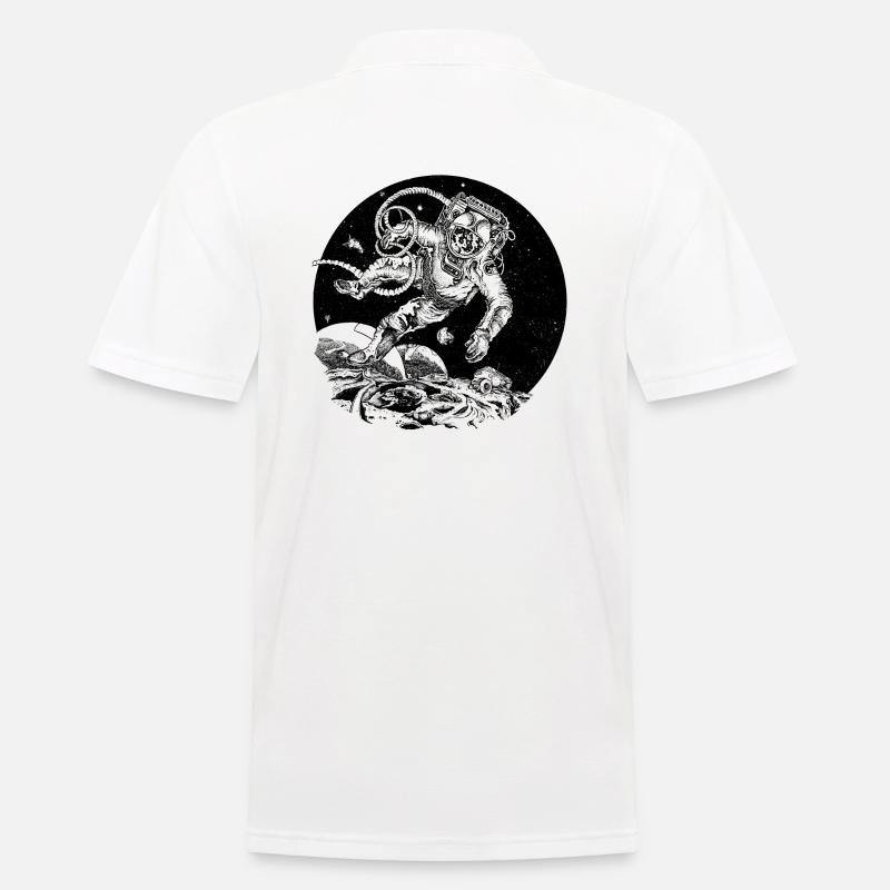 Spceman - Consmonaut - Männer Poloshirt - Weiß
