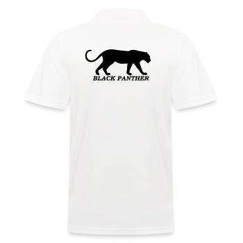 Schwarzer black Panther Leopard Jaguar schwarz - Männer Poloshirt - Weiß - Hinten - Kai (181cm)