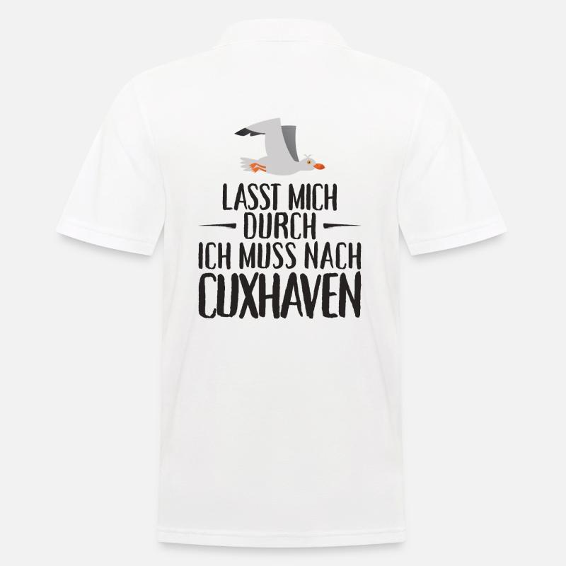 Lasst mich durch ich muss nach Cuxhaven Möwe - Männer Poloshirt - Weiß