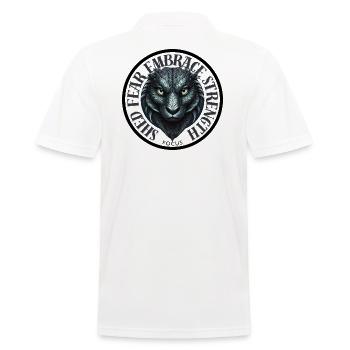 Shed Fear, Embrace Strength - Men's Polo Shirt - white - Back - Kai (181cm)
