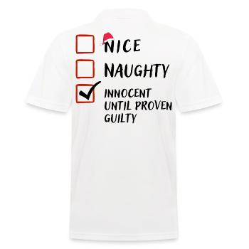 Coquin gentil innocent, cadeau de Noël drôle - Polo Homme - blanc - Dos - Kai (181cm)
