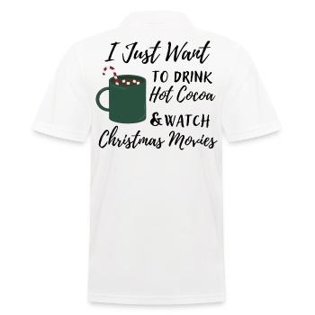 Je veux juste du chocolat chaud et regarder le film de Noël - Polo Homme - blanc - Dos - Kai (181cm)