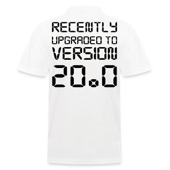 20th birthday - Men's Polo Shirt - white - Back - Kai (181cm)