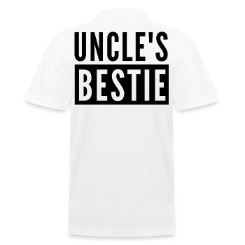 ONKELS BESTIE - Männer Poloshirt - Weiß - Hinten - Kai (181cm)