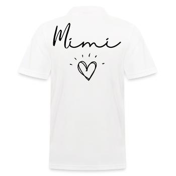 Mimi. mimi gift - Men's Polo Shirt - white - Back - Kai (181cm)