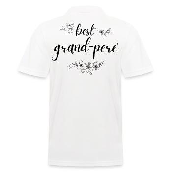 Grand-pere. grand-pere gift - Men's Polo Shirt - white - Back - Kai (181cm)