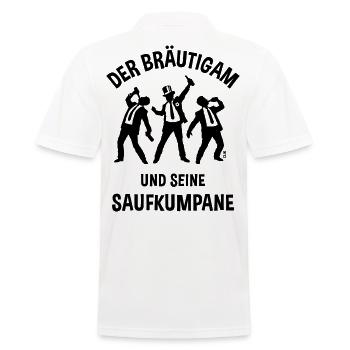 Der Bräutigam Und Seine Saufkumpane (JGA Bier / B) - Männer Poloshirt - Weiß - Hinten - Kai (181cm)