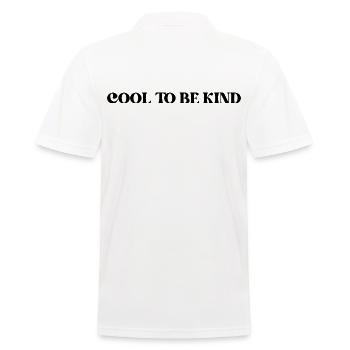 COOL, NETT ZU SEIN - Männer Poloshirt - Weiß - Hinten - Kai (181cm)