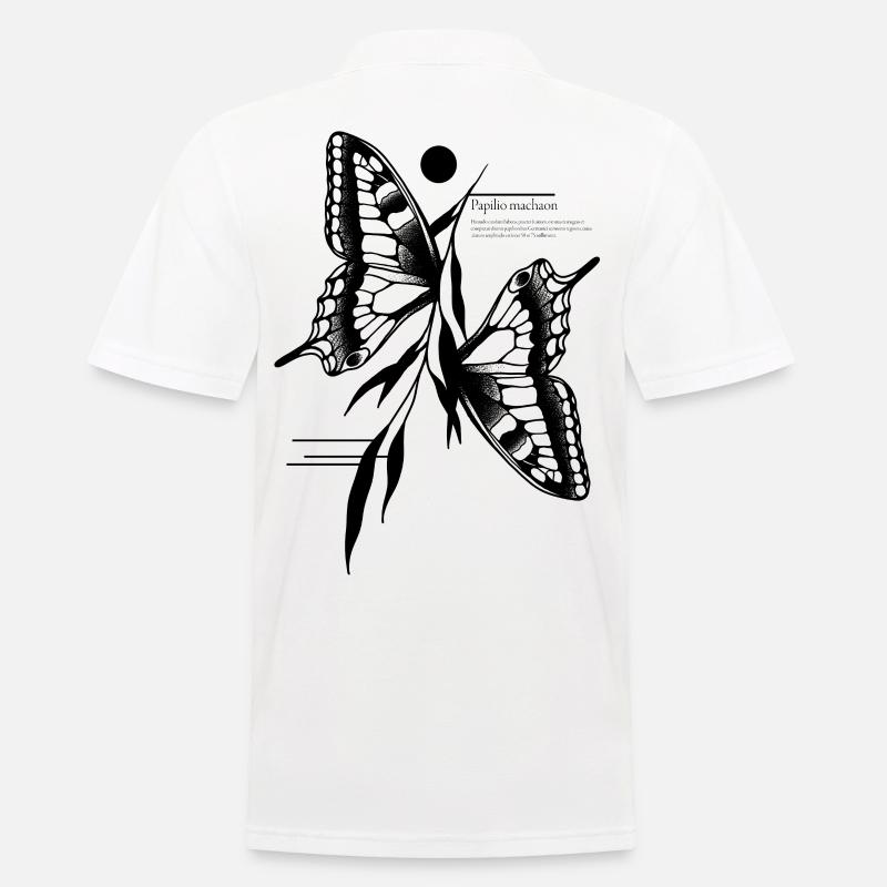 Papillon à queue d’aronde - Polo Homme - blanc