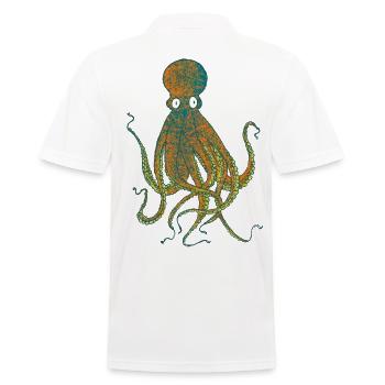 Pieuvre - Polo Homme - blanc - Dos - Kai (181cm)