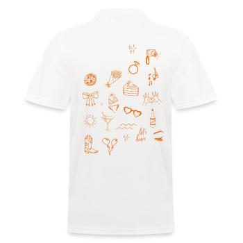 Bride Icons 2026 personalizable - Männer Poloshirt - Weiß - Hinten - Kai (181cm)