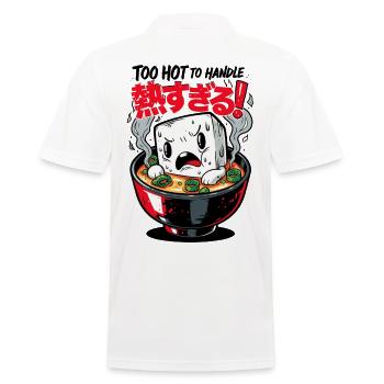 Scharfer Tofu im Ramen - Männer Poloshirt - Weiß - Hinten - Kai (181cm)