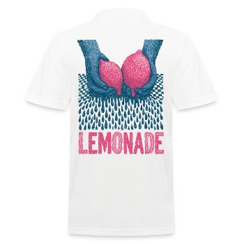 Lemonade Hände Blau Pink Retro - Männer Poloshirt - Weiß - Hinten - Kai (181cm)