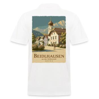 Beidlhausen Poster - Alpen Dorfharmonie - Männer Poloshirt - Weiß - Hinten - Kai (181cm)