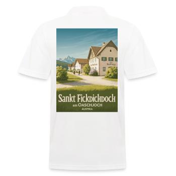 Sankt Fickdichdoch - Postkartenmotiv - Männer Poloshirt - Weiß - Hinten - Kai (181cm)