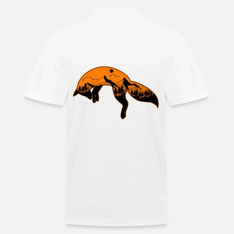 Fuchs - Männer Poloshirt - Weiß