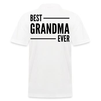 BESTE OMA ALLER ZEITEN. OMA GESCHENK. - Männer Poloshirt - Weiß - Hinten - Kai (181cm)