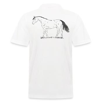 Cheval - Polo Homme - blanc - Dos - Kai (181cm)