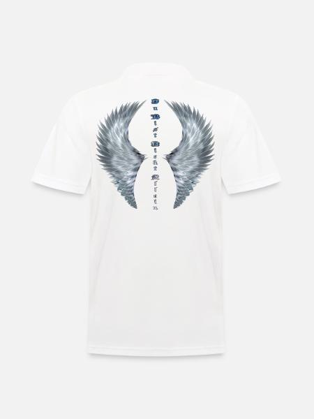 Flügel - Du bist nicht allein.. - Männer Poloshirt - Weiß
