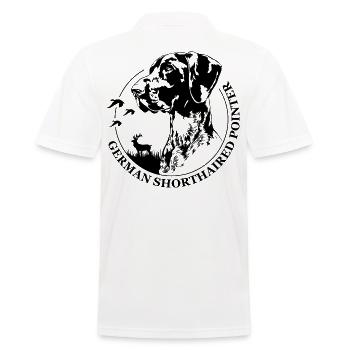 GERMAN SHORTHAIRED POINTER Jagdhund Wilsigns Hunde - Männer Poloshirt - Weiß - Hinten - Kai (181cm)