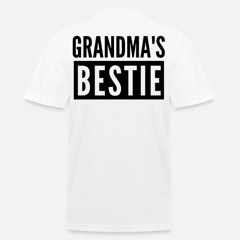 OMAS BESTIE - Männer Poloshirt - Weiß