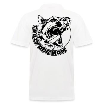CRAZY DOG MOM Dog Saying Dogs Mother Wilsigns - Polo Homme - blanc - Dos - Kai (181cm)